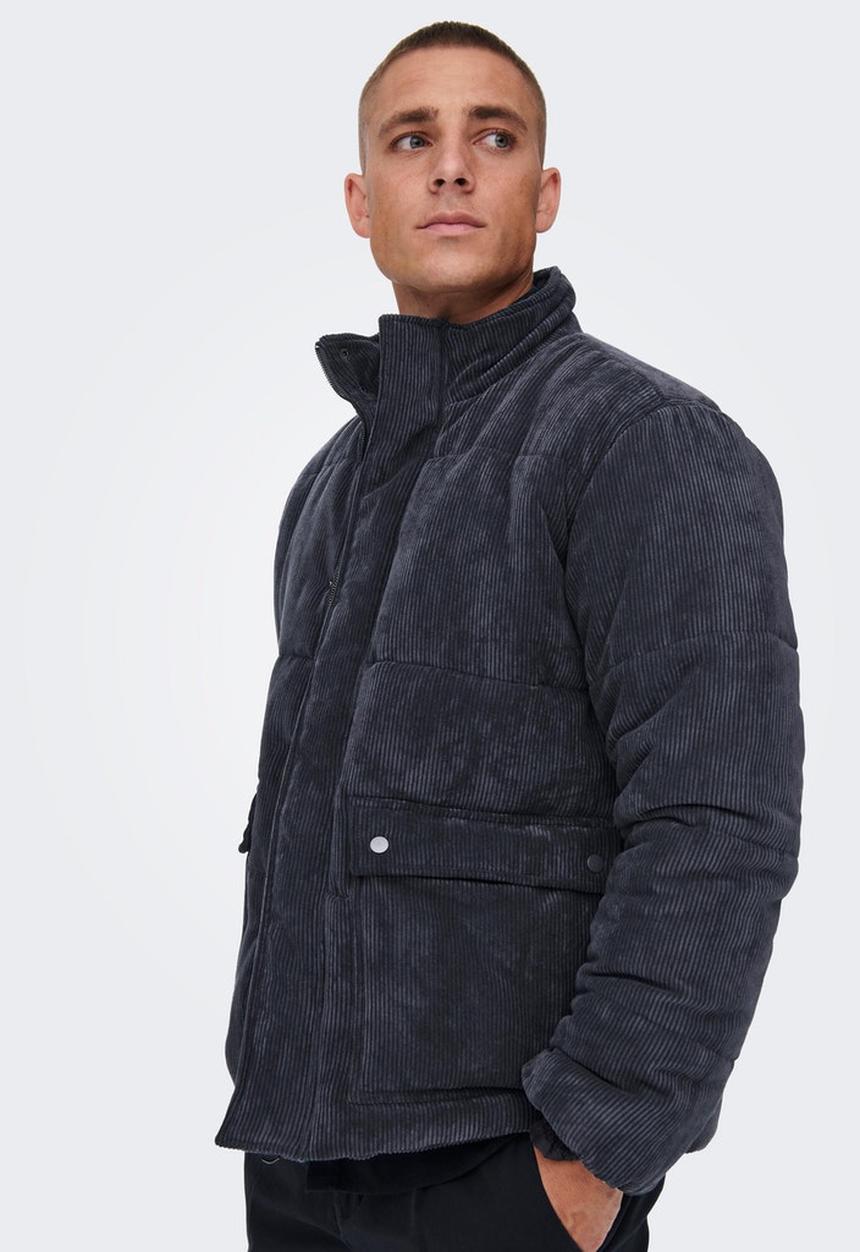 Only & Sons - Onscash corduroy puffer jacket otw - navy