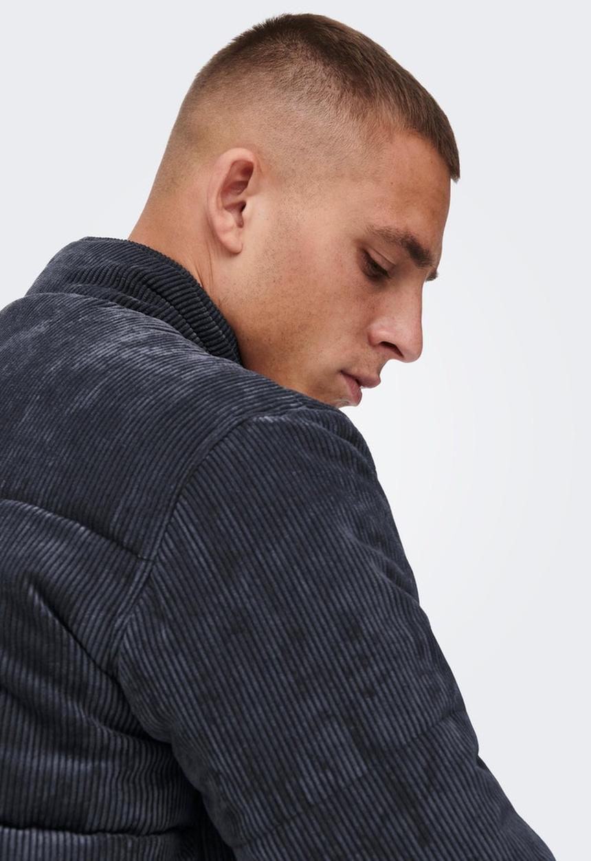 Only & Sons - Onscash corduroy puffer jacket otw - navy