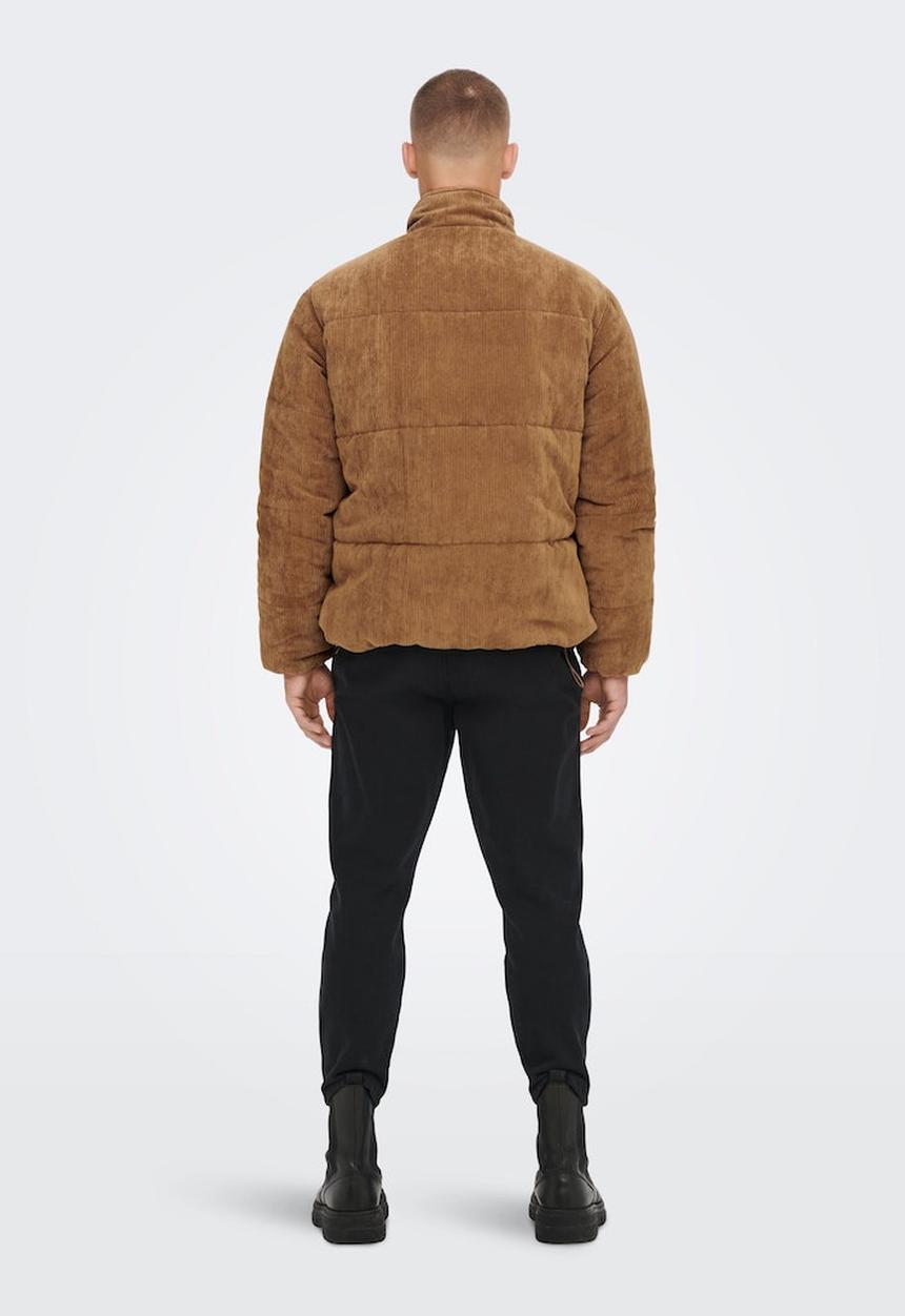 Only & Sons - Onscash corduroy puffer jacket otw - tan