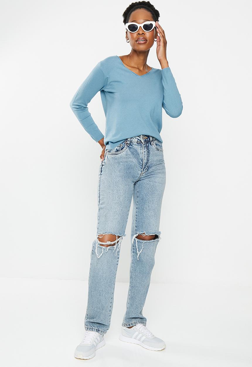 dailyfriday - V-neck jumper - light blue