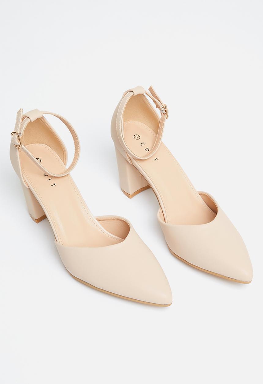 edit - Adley anklestrap block heel - natural