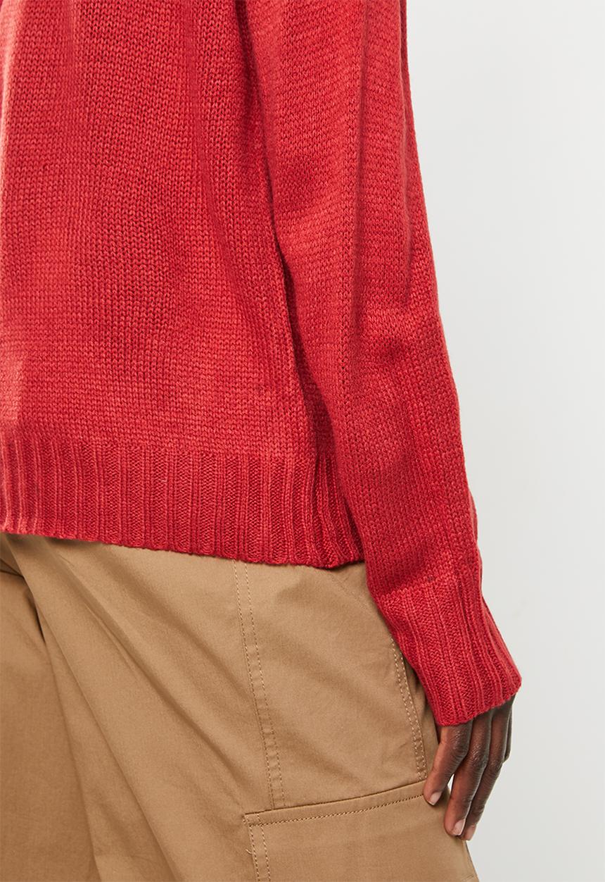 dailyfriday - Cable detail jumper - red