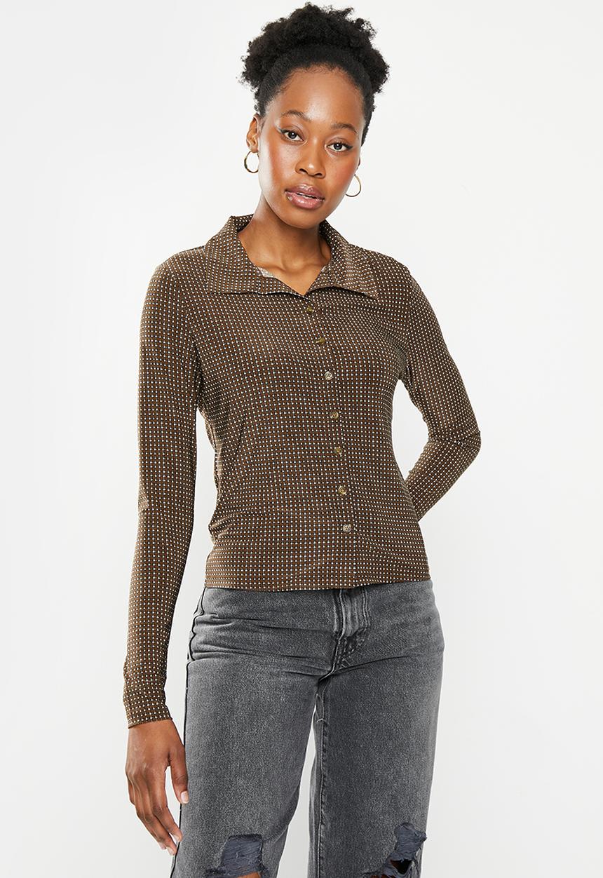Levi’s® - Prima button up knit - fresia geo caviar print