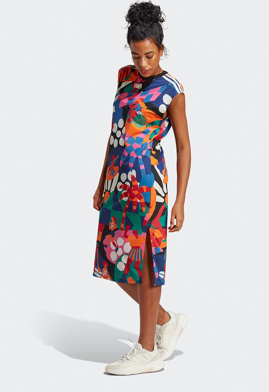 adidas Performance - Farm dress - bold green & better scarlet