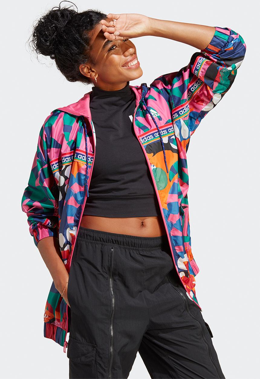 adidas Performance - Farm jacket - bold green & pulse magenta