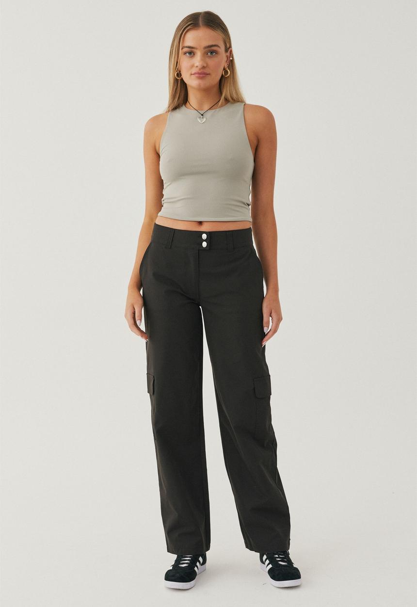 Supré  - Abby wide waist cargo pant - black