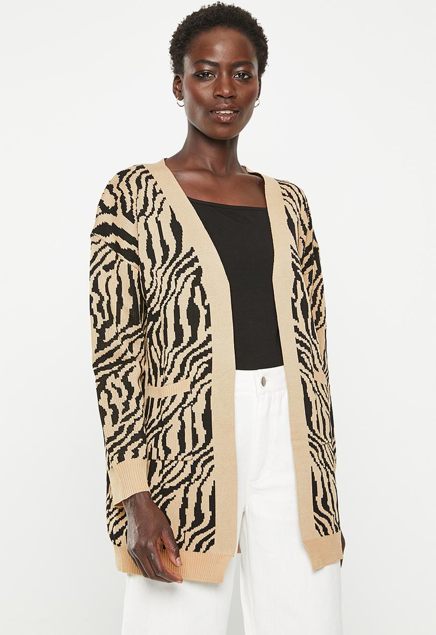 dailyfriday - Longer length cardigan - animal print