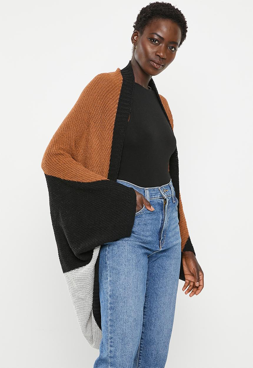 dailyfriday - Cardigan - black & tan