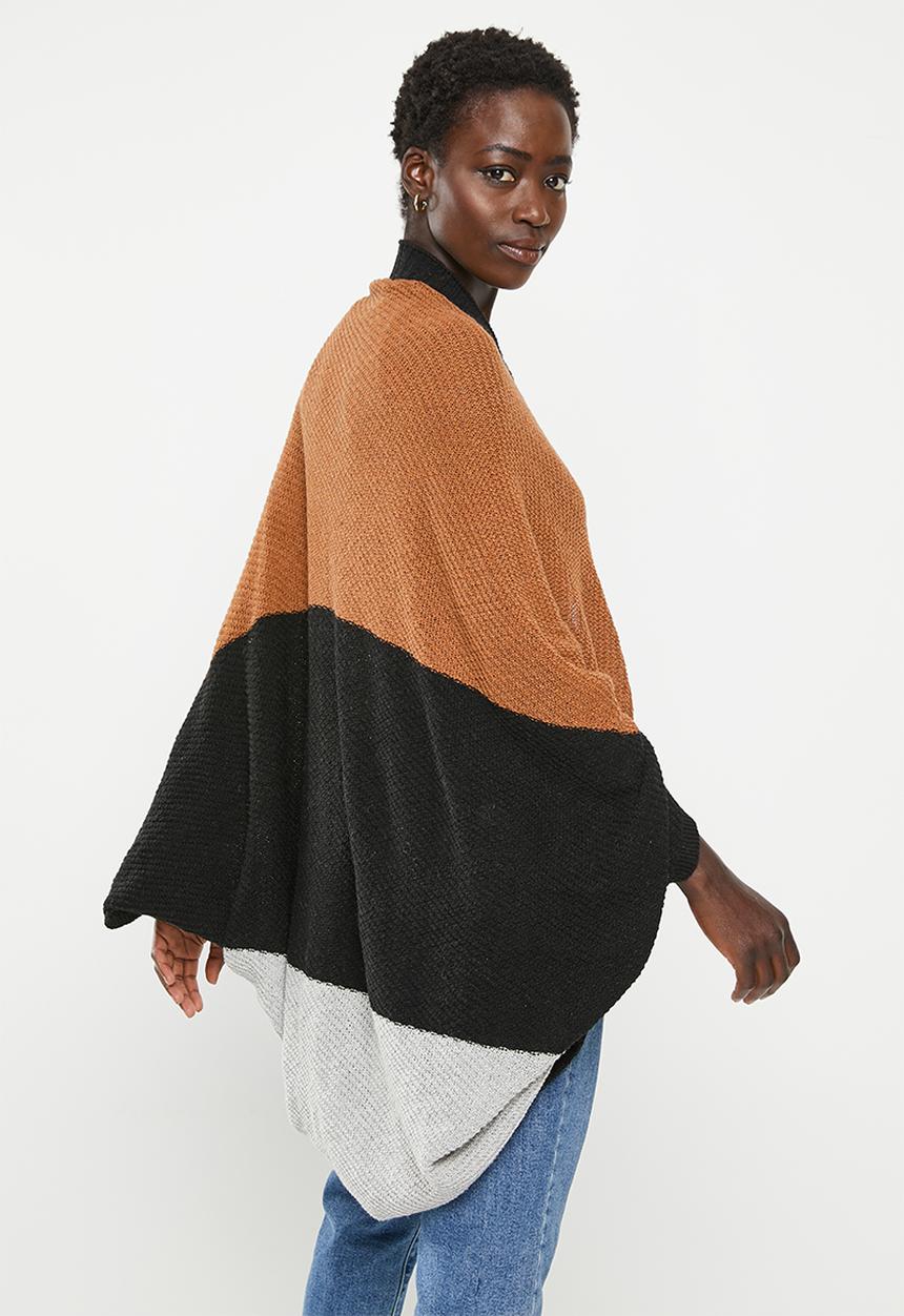 dailyfriday - Cardigan - black & tan