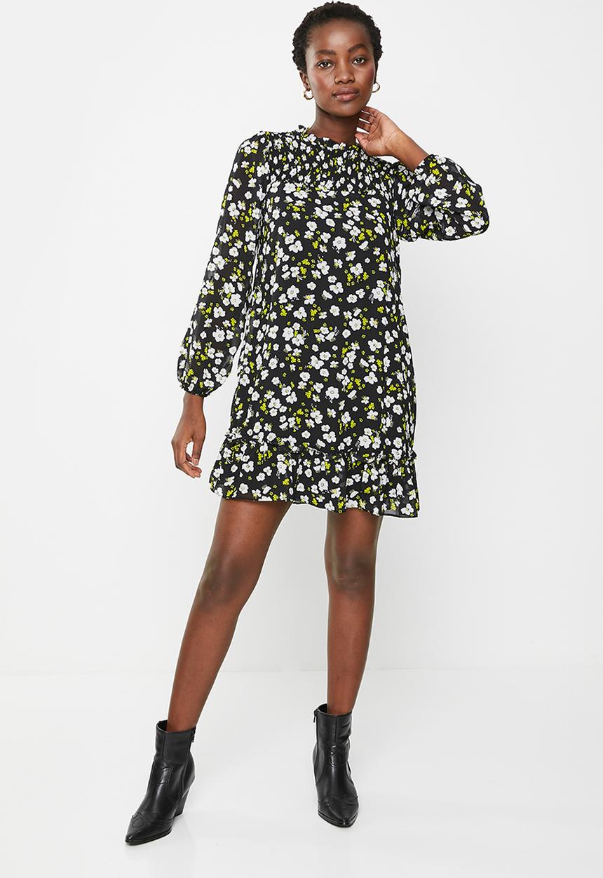 Trendyol - Floral detail dress - black