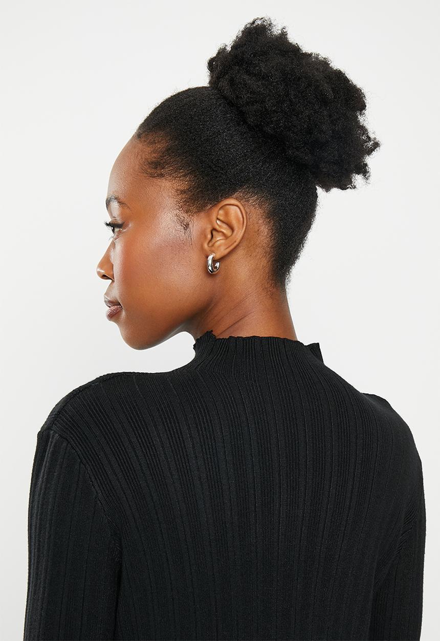 dailyfriday - Rib fitted jumper - black