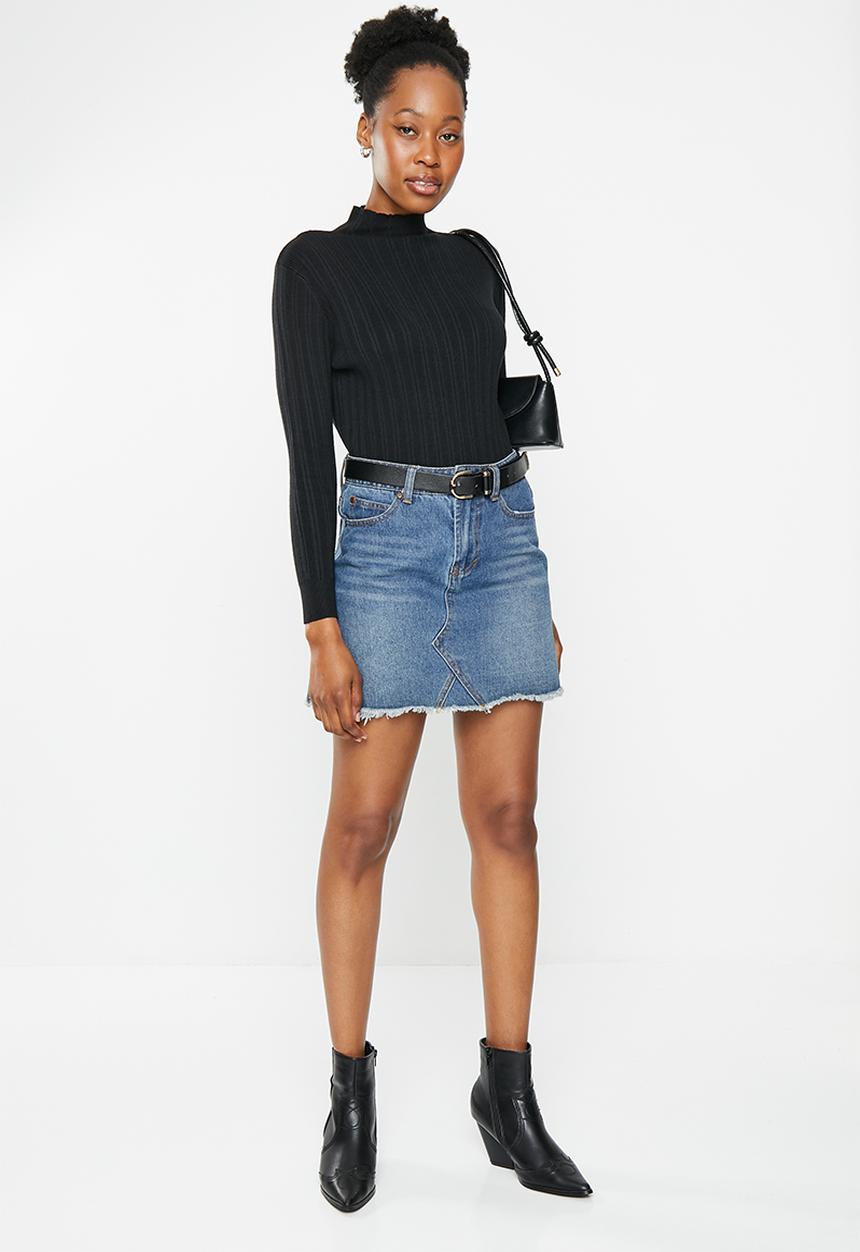 dailyfriday - Rib fitted jumper - black