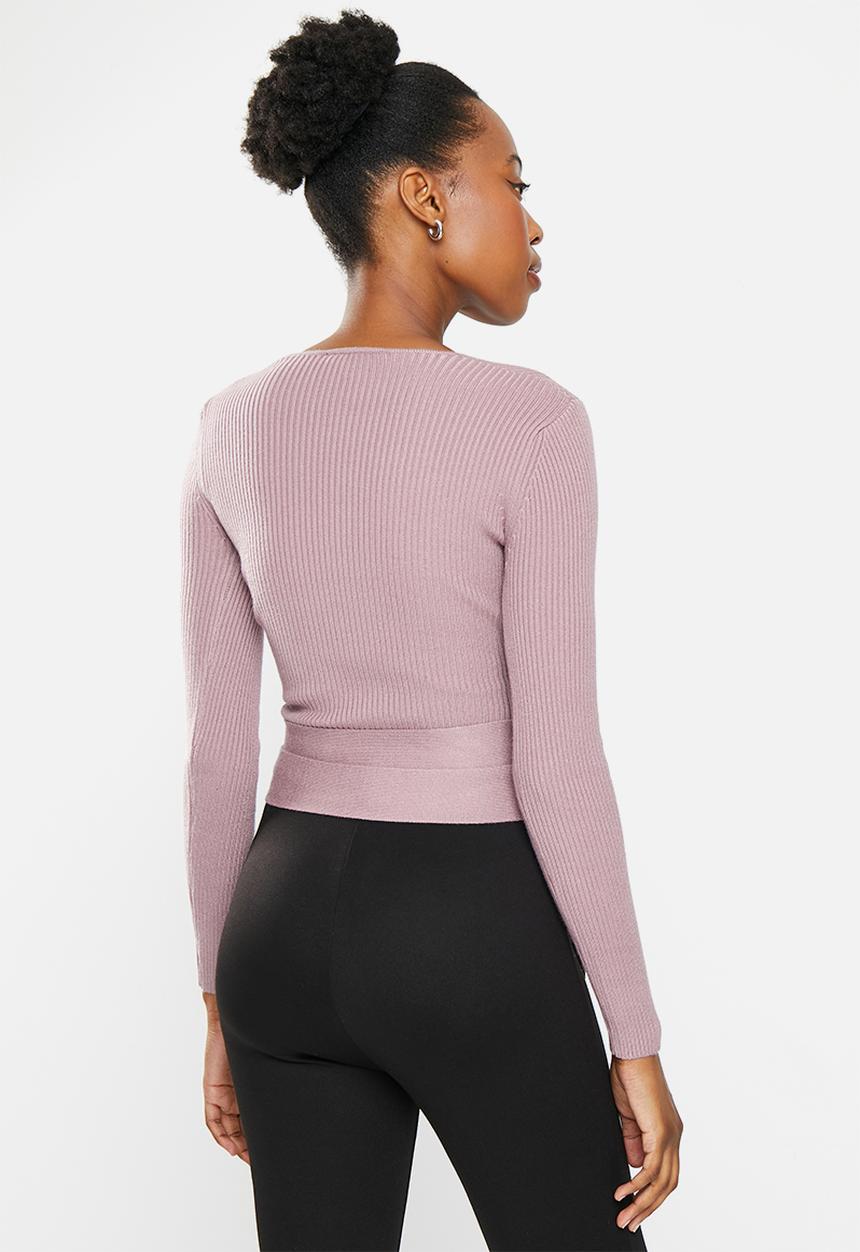 dailyfriday - Side tie knitwear top - mink