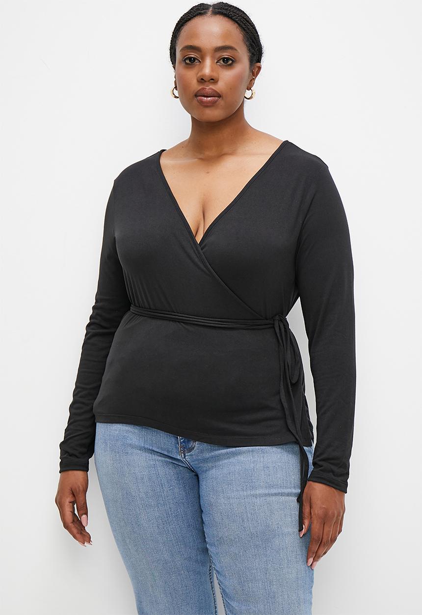 edit Plus - Wrap tee - black