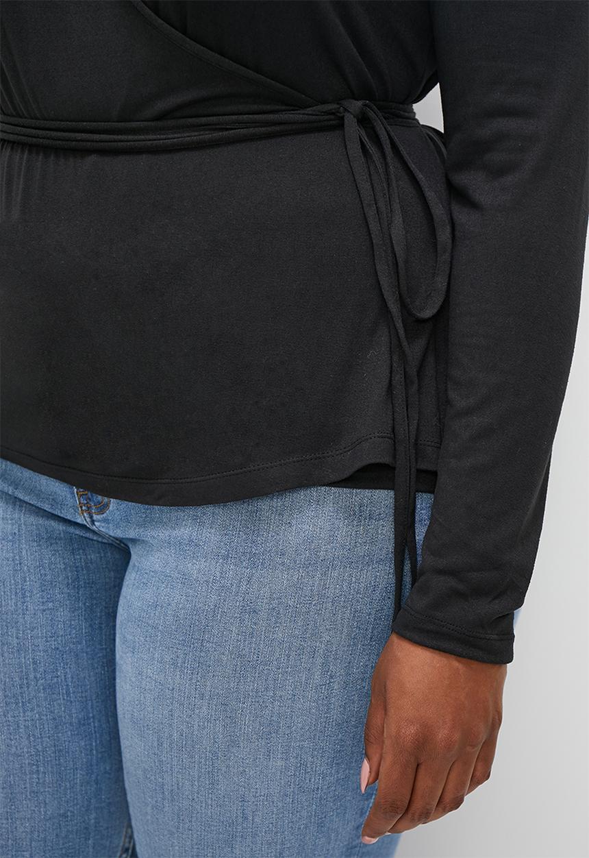edit Plus - Wrap tee - black