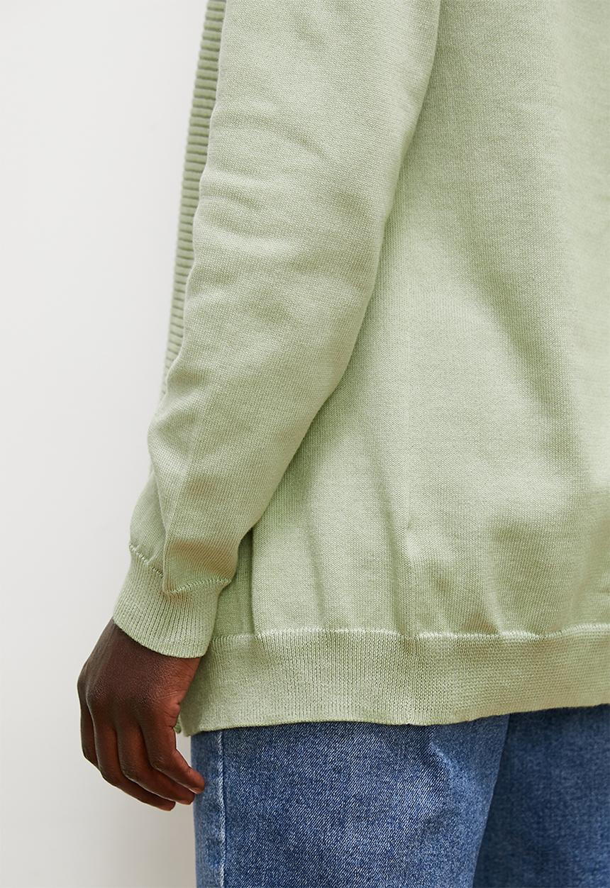 edit - Longline shawl cardigan - dusty sage