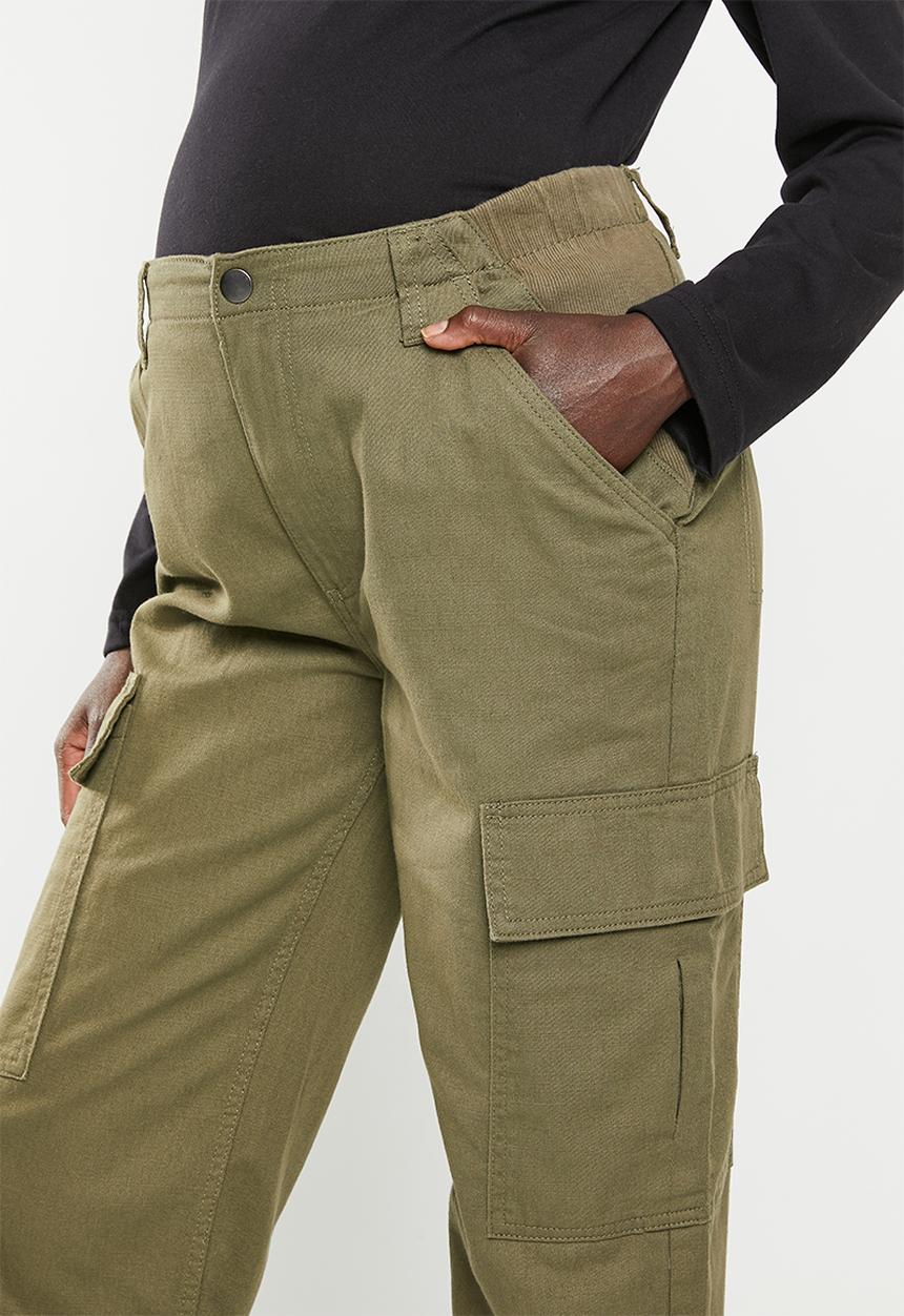 Cotton On - Maternity bobbie cargo pant - soft olive