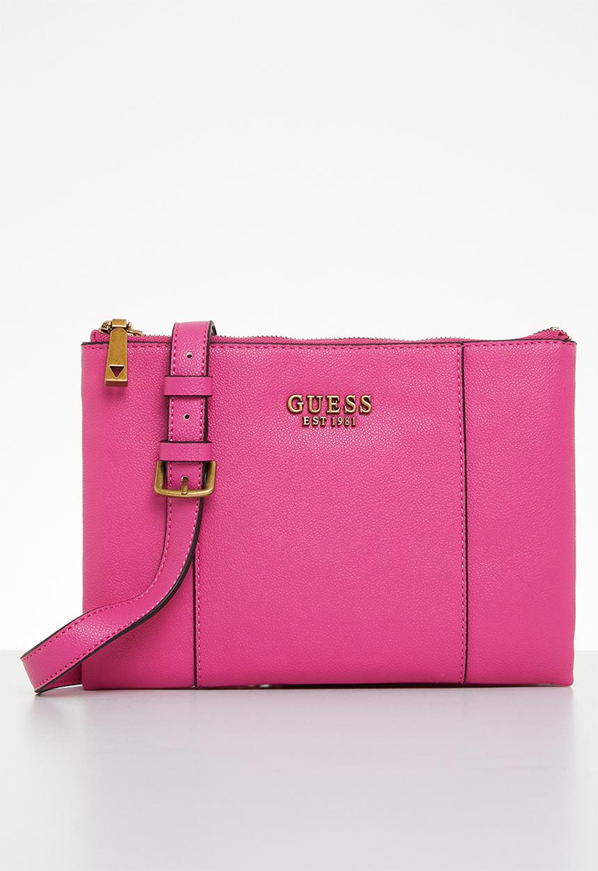 GUESS - Noelle double zip crossbody - fuchsia