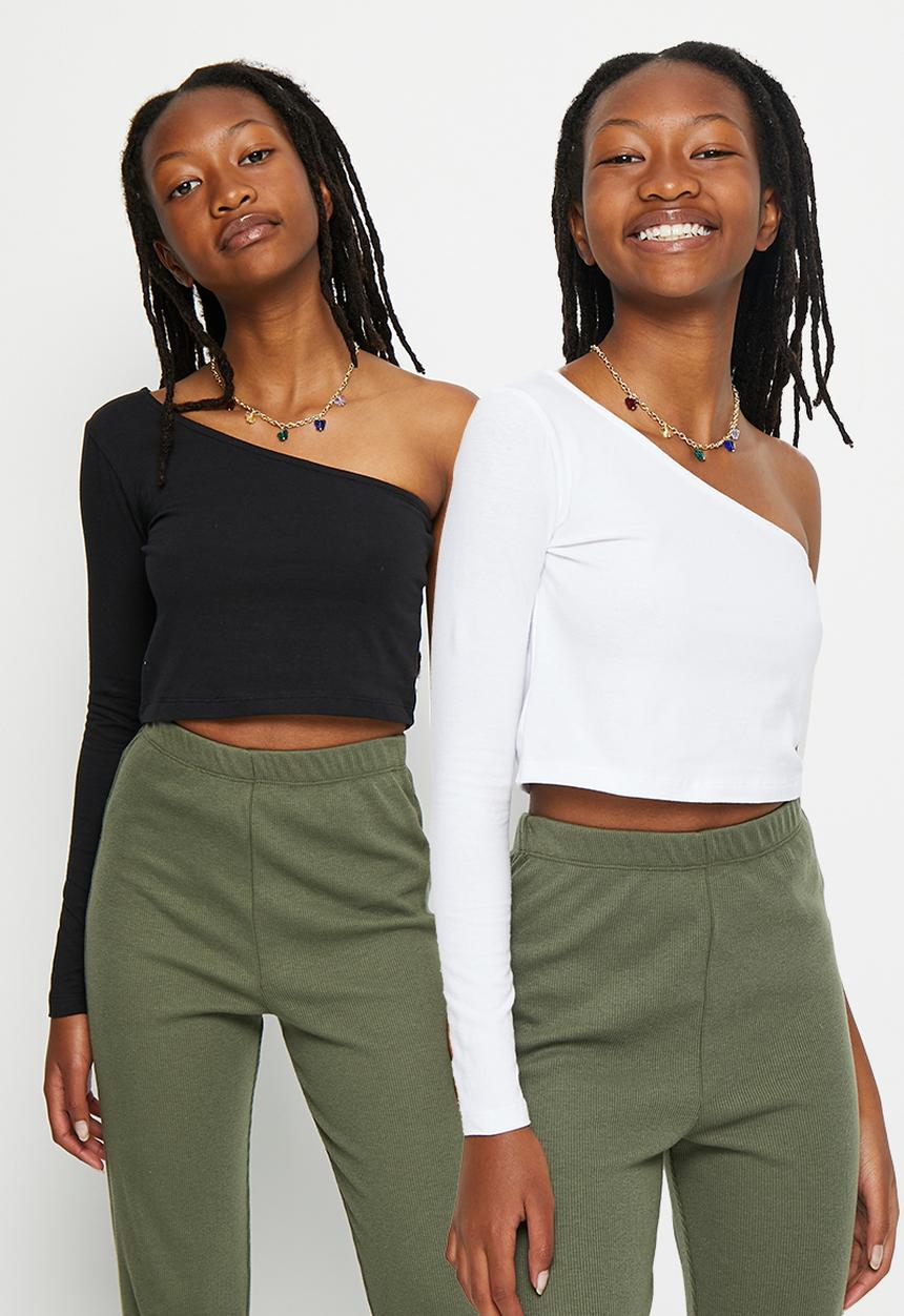 Superbalist - Off the shoulder 2 pack - black & white