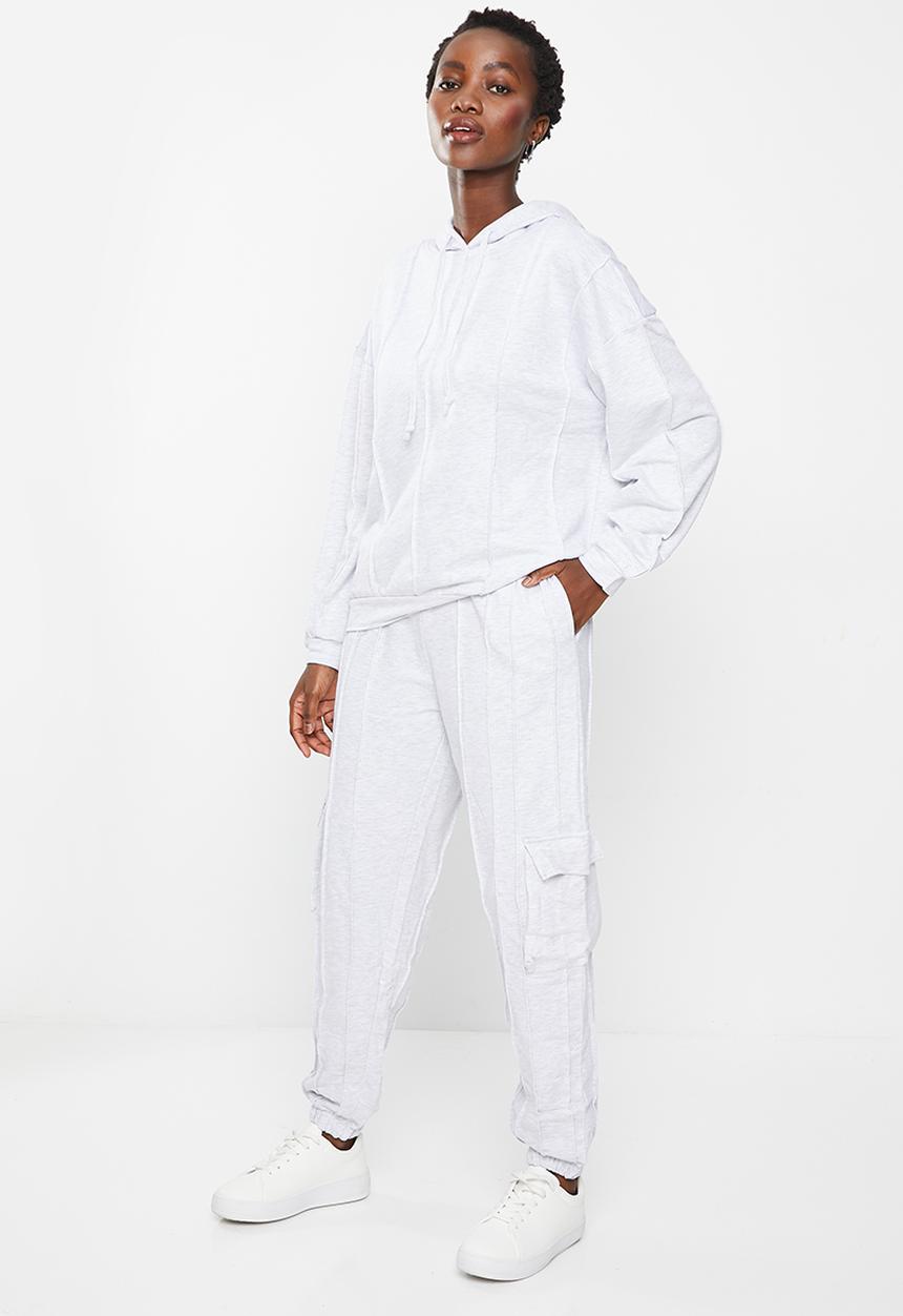 Trendyol - Hooded stitch detail tracksuit set  - grey