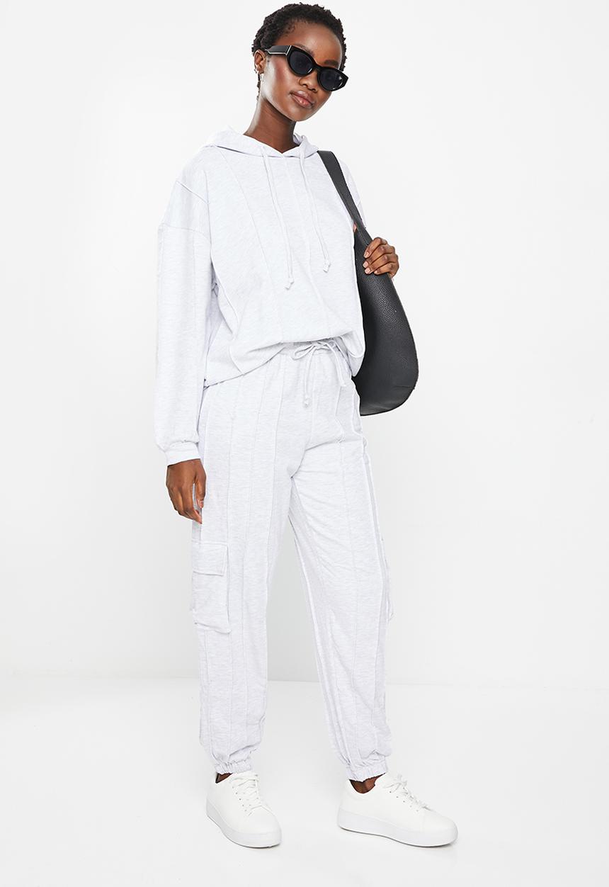 Trendyol - Hooded stitch detail tracksuit set  - grey
