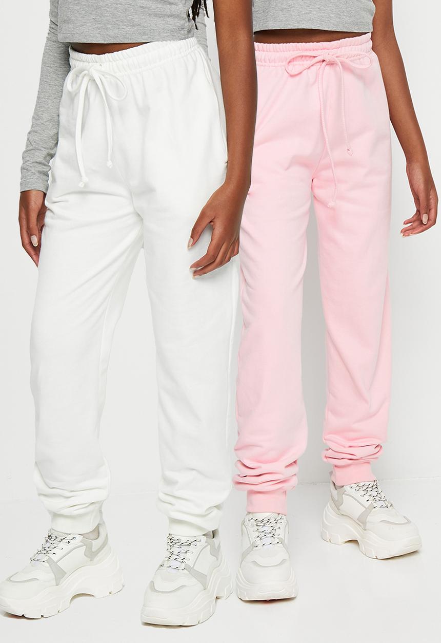 Superbalist - Girls basic jogger - light pink & ecru