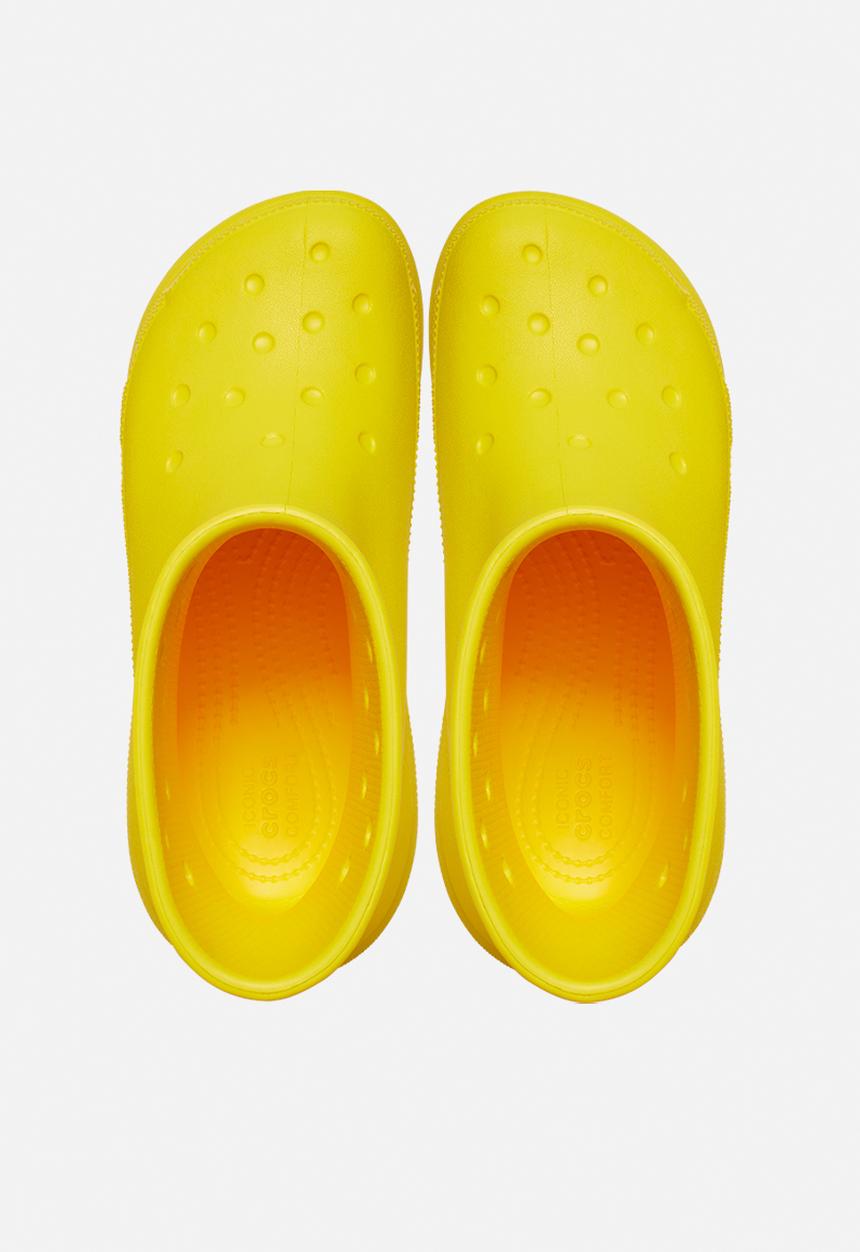 Crocs - Classic crush rain boot - lemon