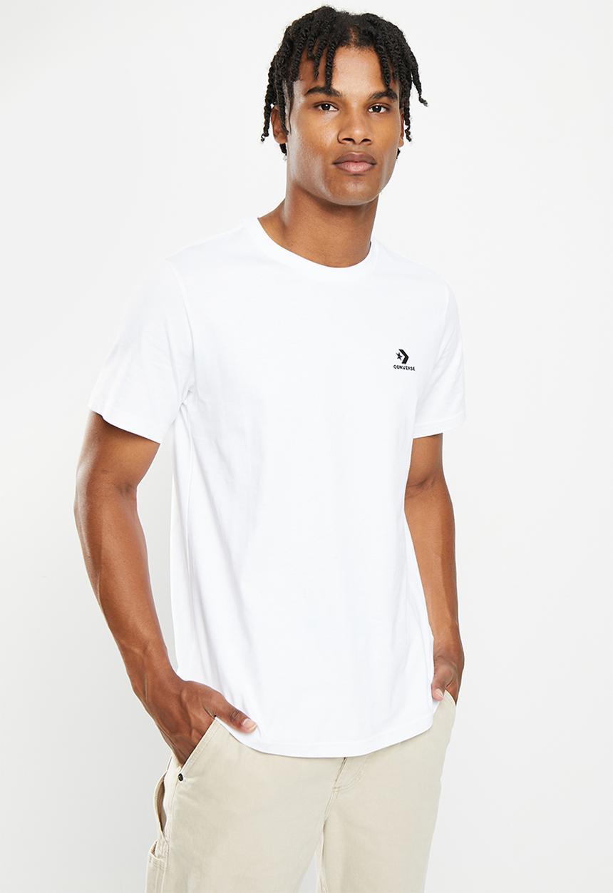 Converse - Converse go-to embroidered star chevron tee - white