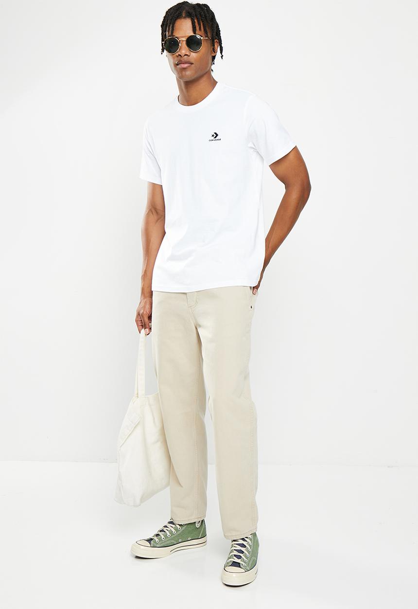 Converse - Converse go-to embroidered star chevron tee - white