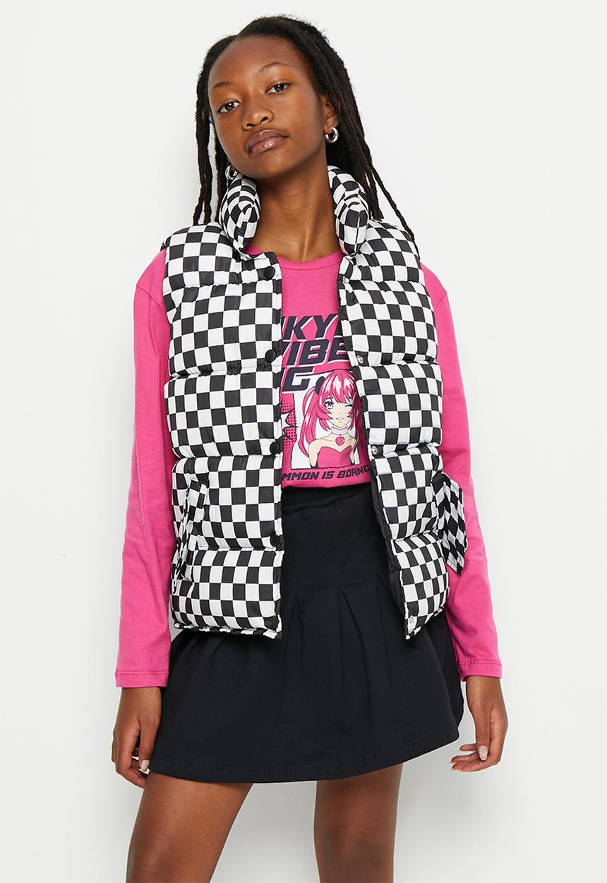 Pop Candy - Girls gilet - black & white