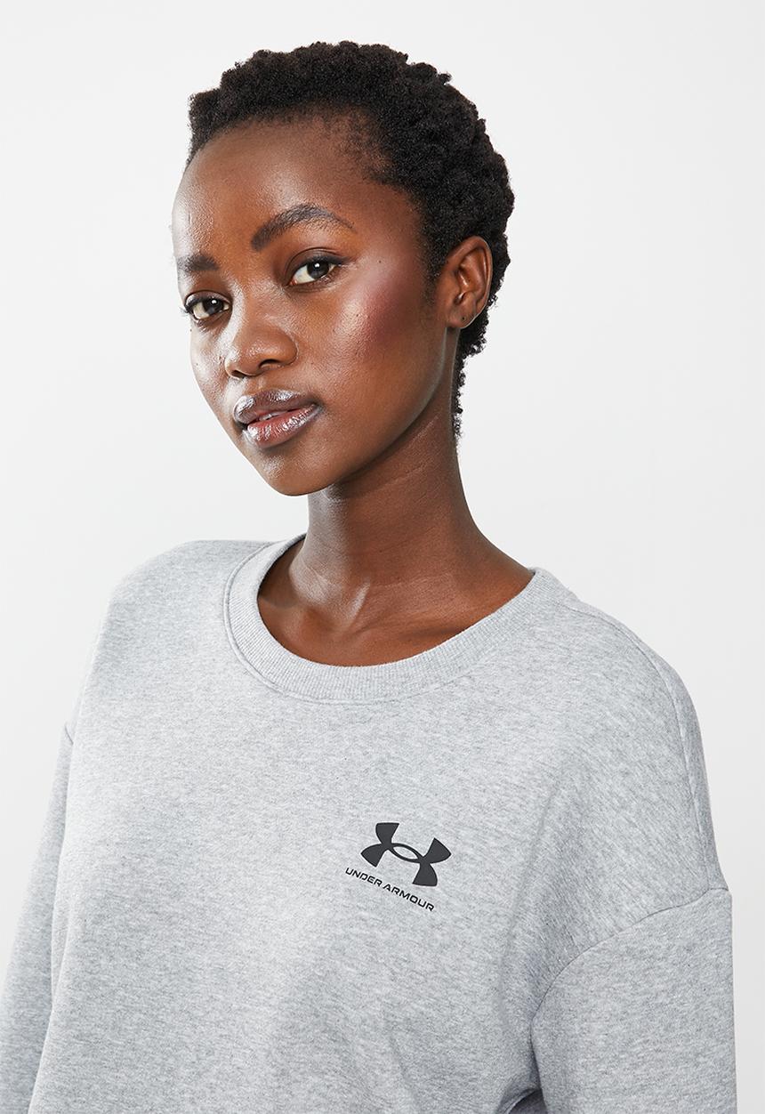 Under Armour - Rival fleece oversize crew - steel medium heather