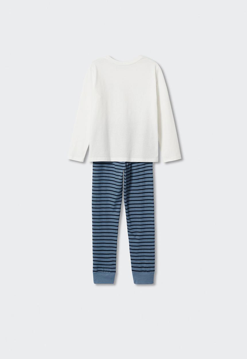 MANGO - Pyjama pack  weekend - white & blue