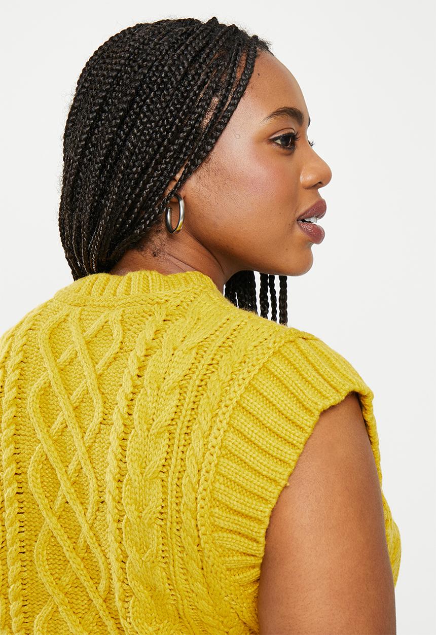 dailyfriday - Cable singlet - ochre