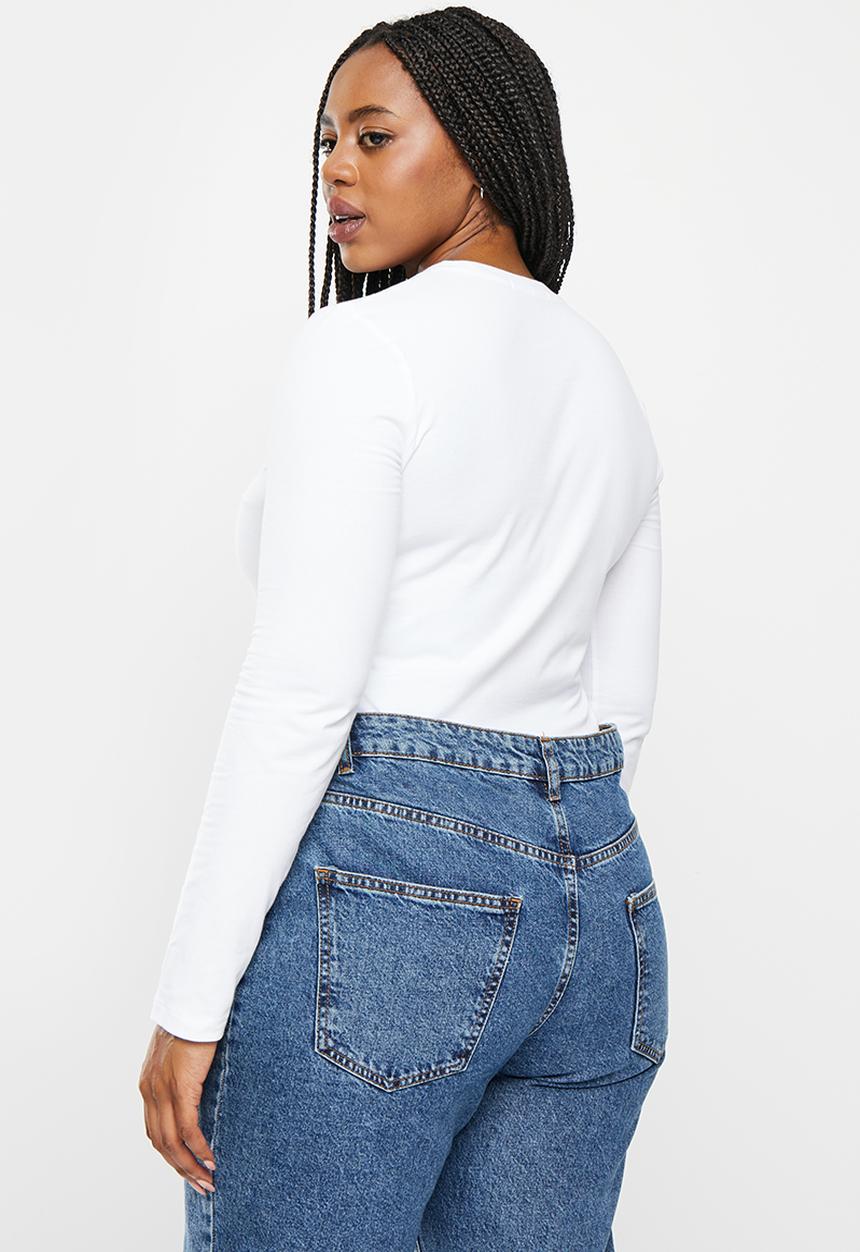 Calvin Klein - Plus monogram logo long sleeves - bright white