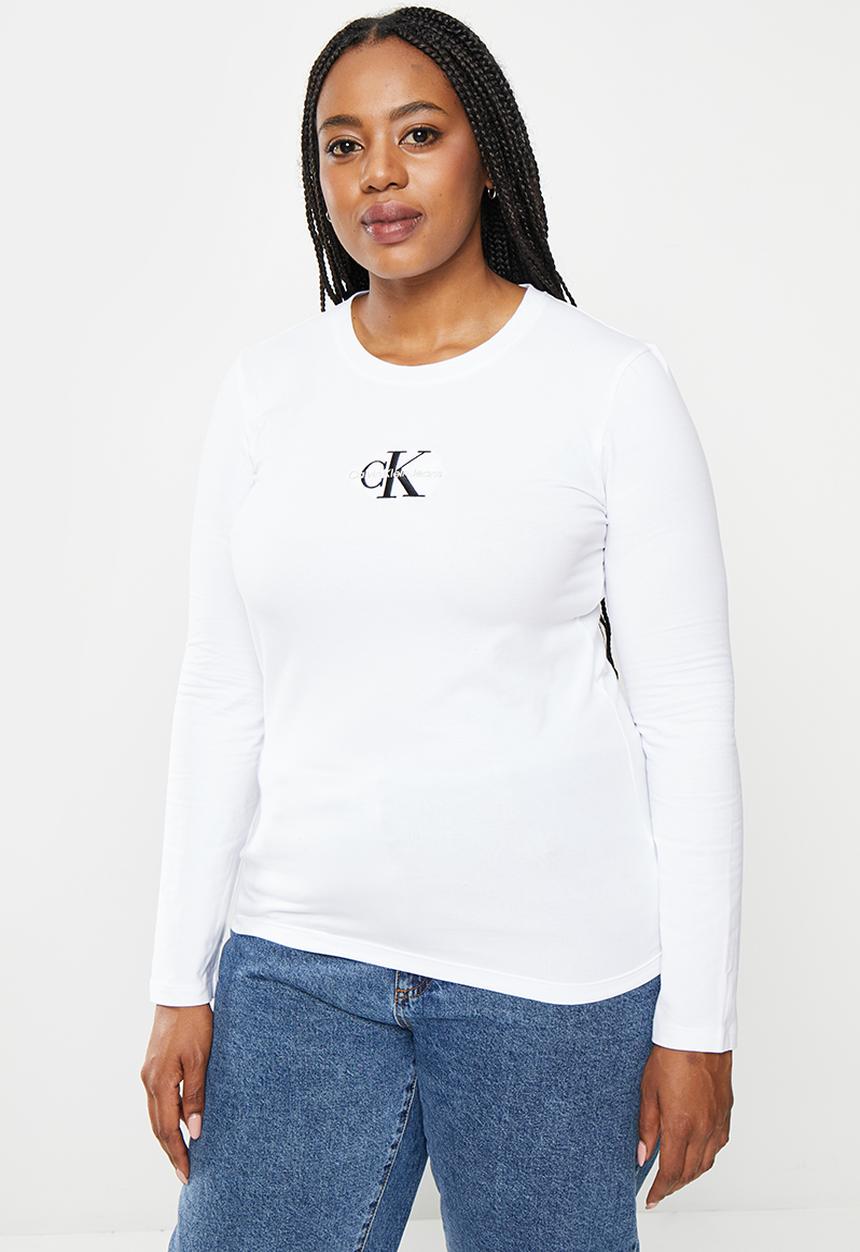Calvin Klein - Plus monogram logo long sleeves - bright white