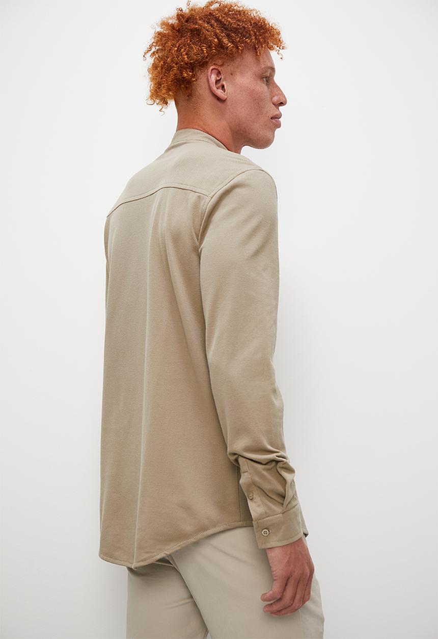Superbalist - Pique mandarin shirt - taupe