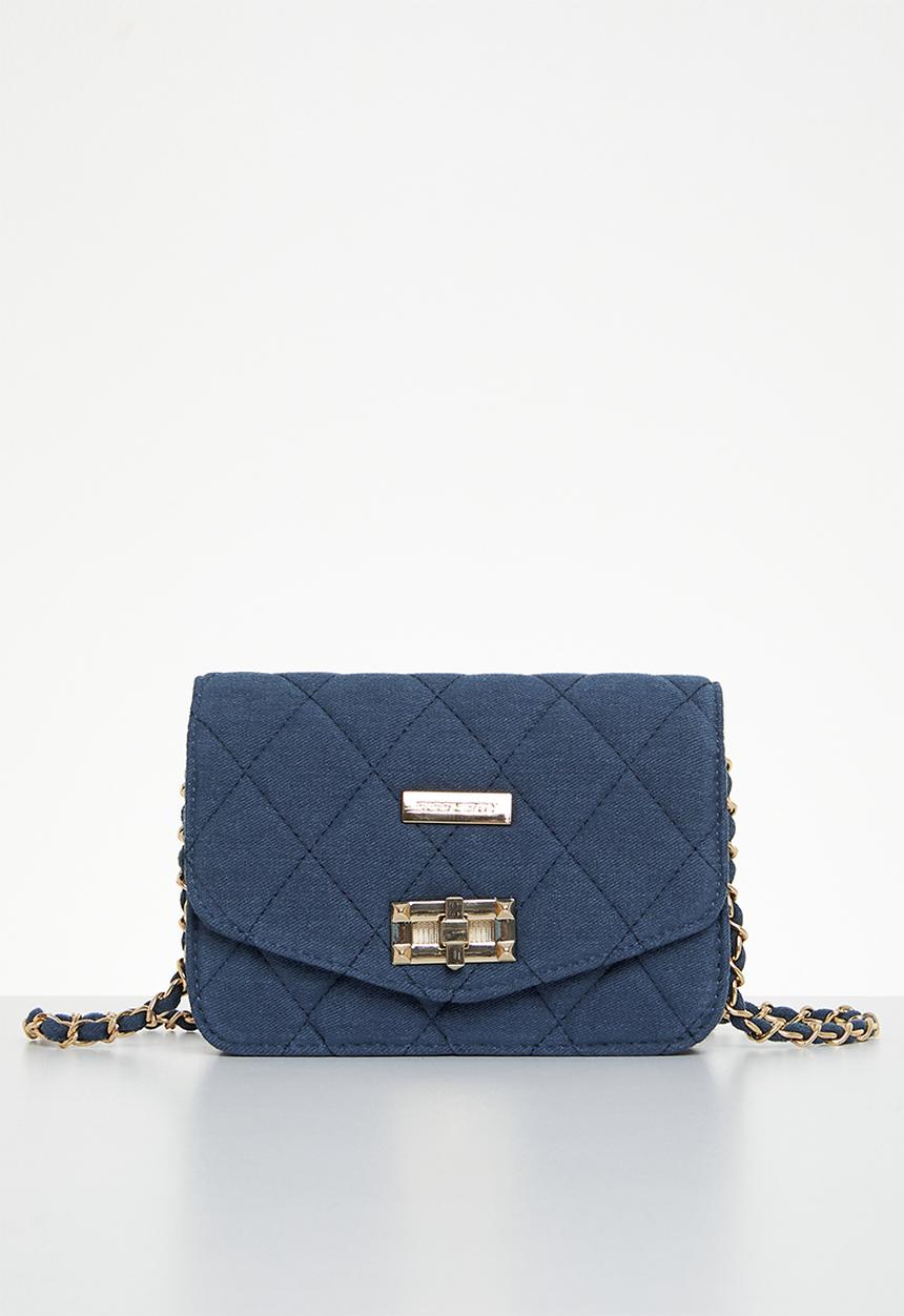 SISSY BOY - Quilty as charged: quilted crossbody - denim