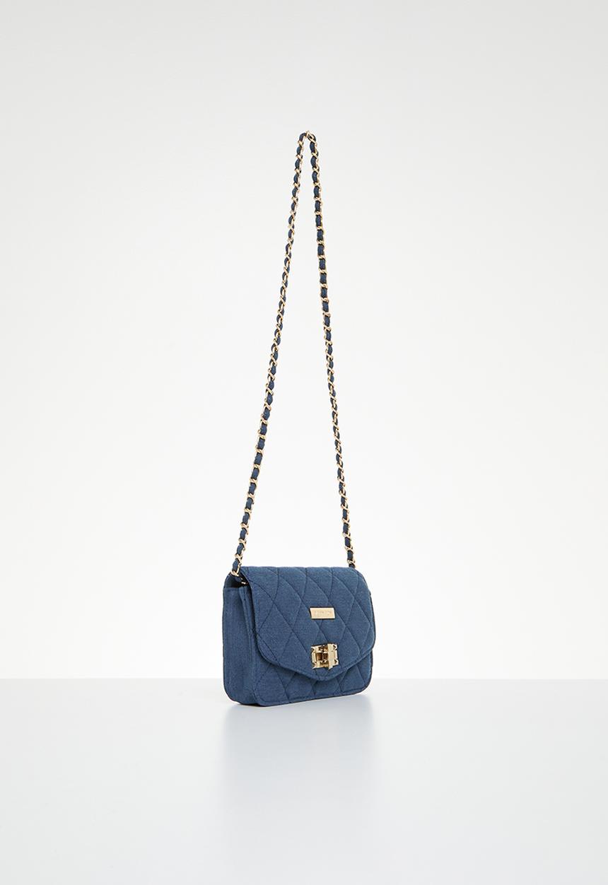 SISSY BOY - Quilty as charged: quilted crossbody - denim
