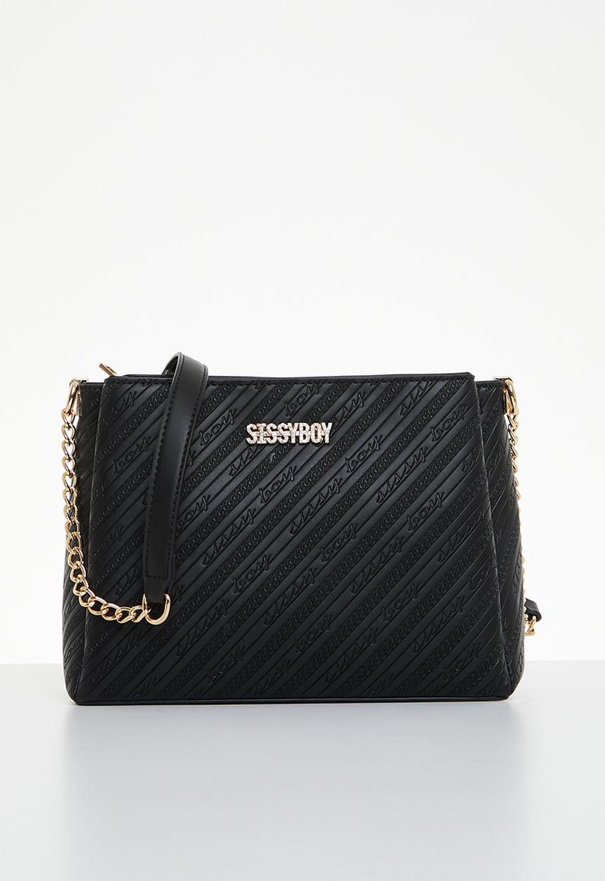 SISSY BOY - The rachel: sissyboy all over emboss print crossbody - black