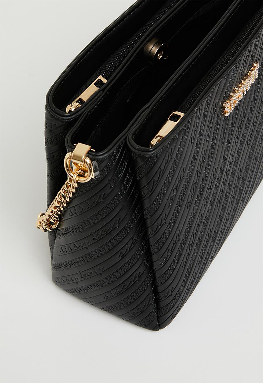SISSY BOY - The rachel: sissyboy all over emboss print crossbody - black