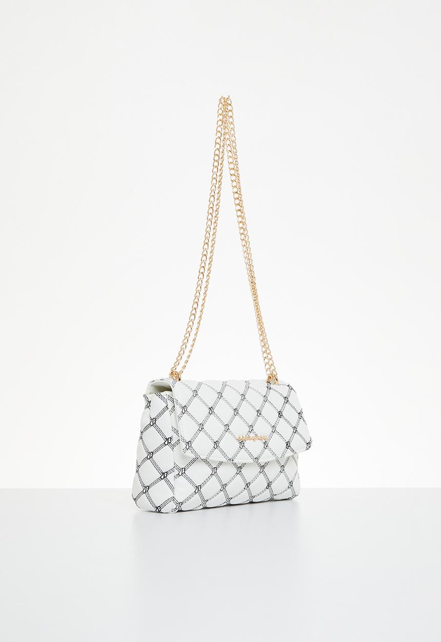 SISSY BOY - Lady like xbody: sb embroidered crossbody - white