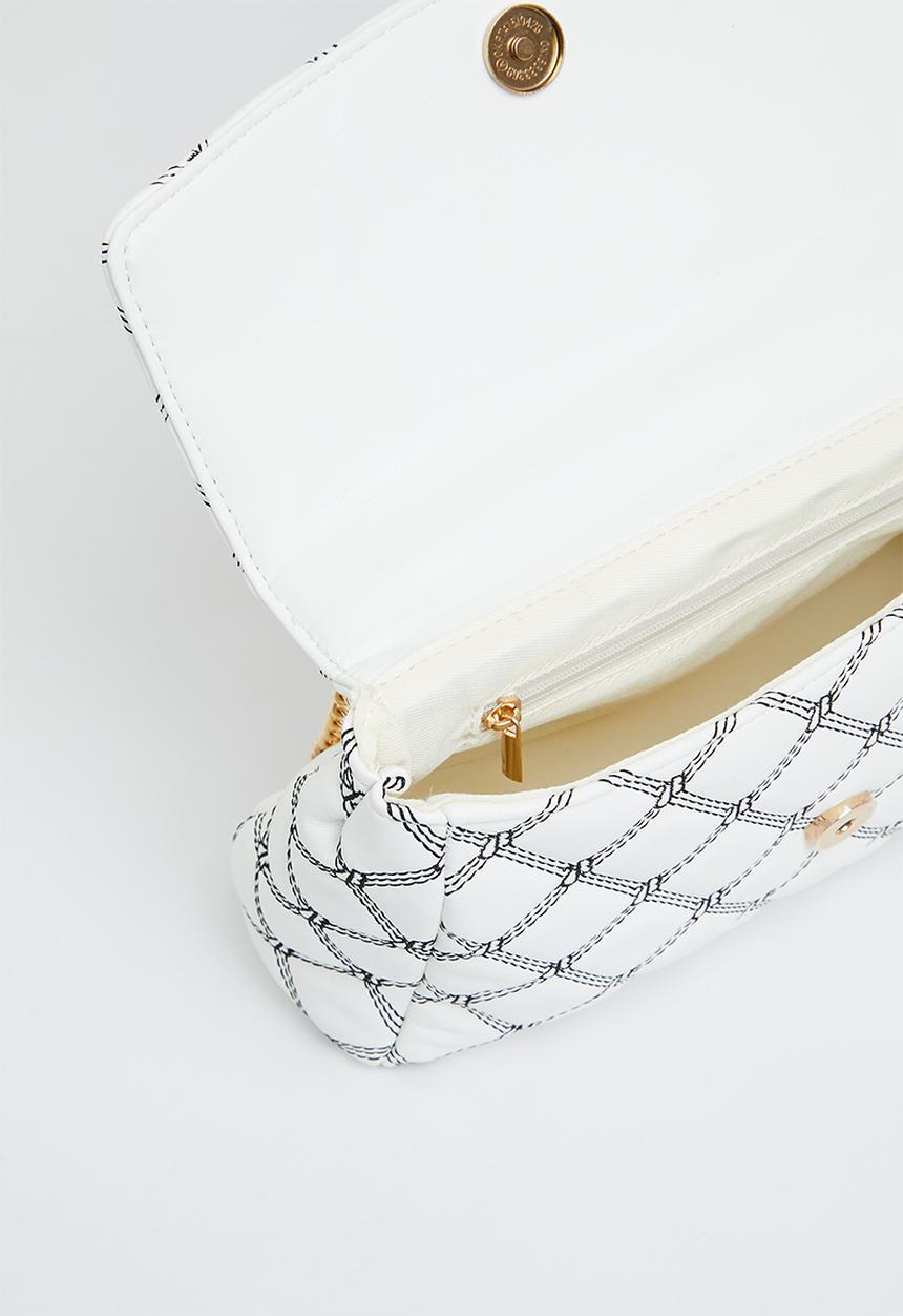SISSY BOY - Lady like xbody: sb embroidered crossbody - white