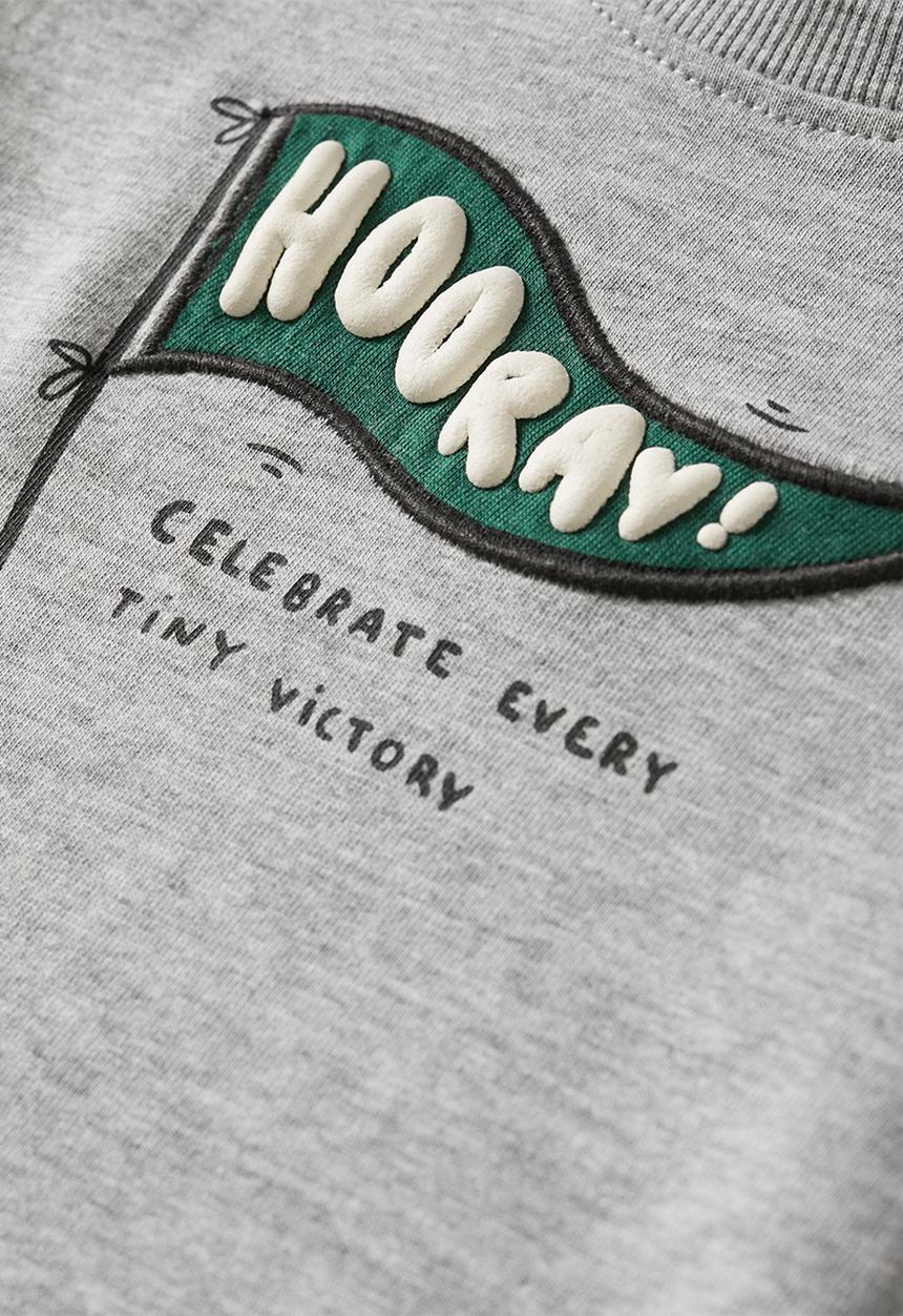 MANGO - T-shirt hooray - grey