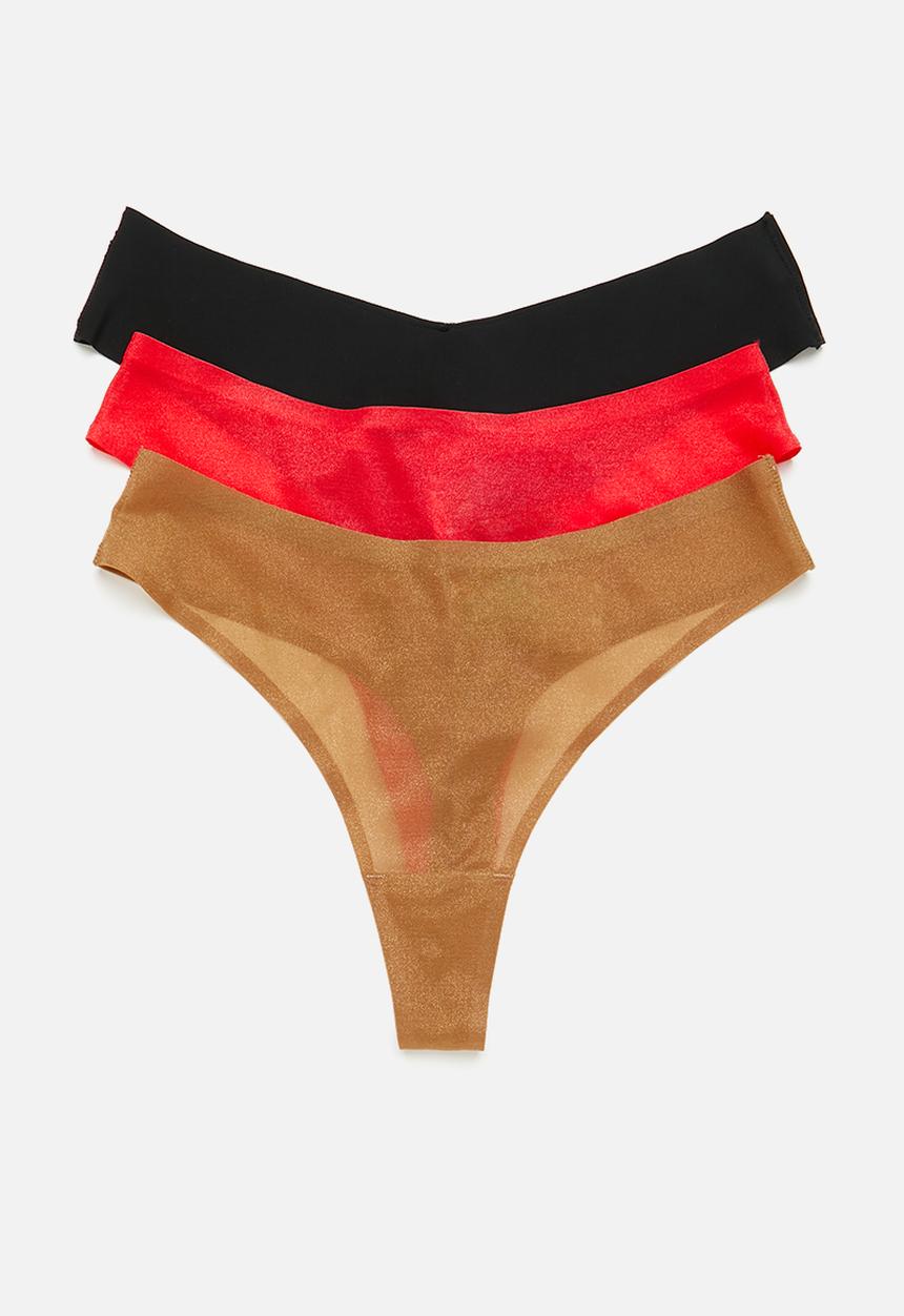Cotton On - the invisible g string brief 3 pack - multi