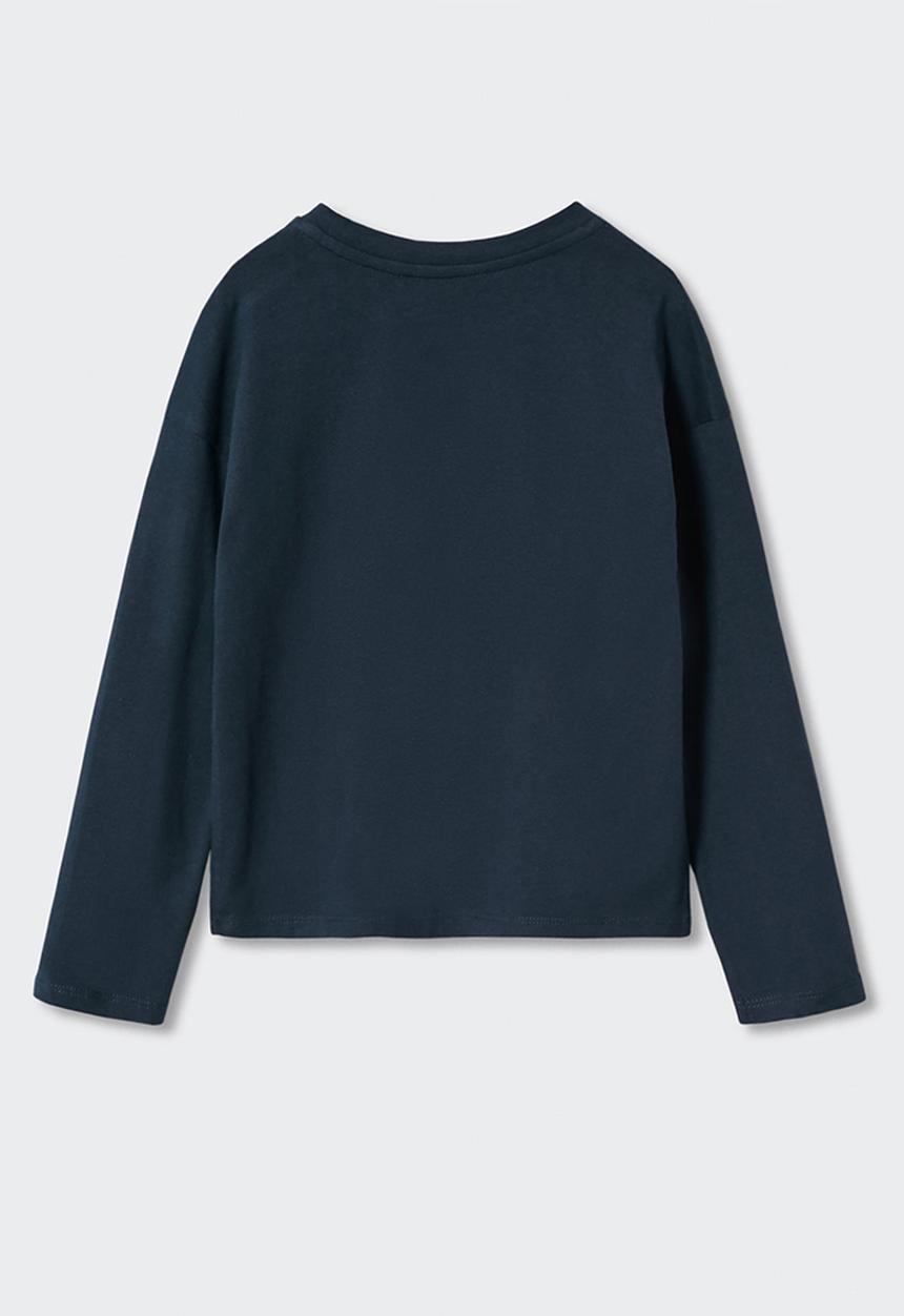 MANGO - T-shirt  honey - navy