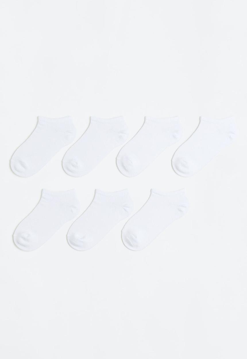 H&M - 7 Pack trainer socks - white