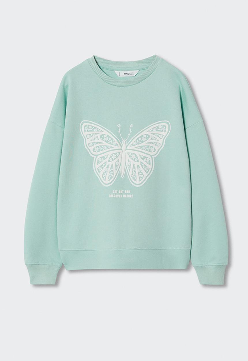 MANGO - Sweatshirt dublini - pastel green
