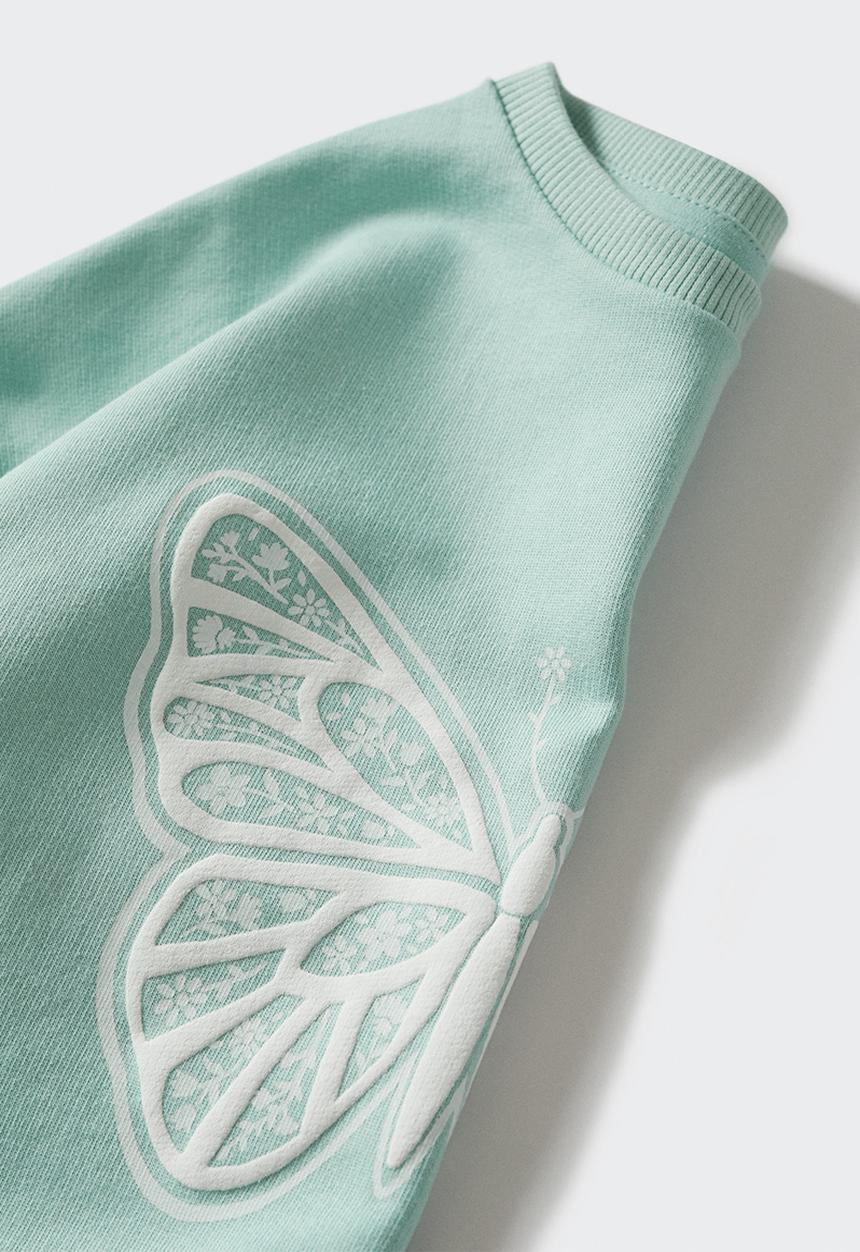MANGO - Sweatshirt dublini - pastel green