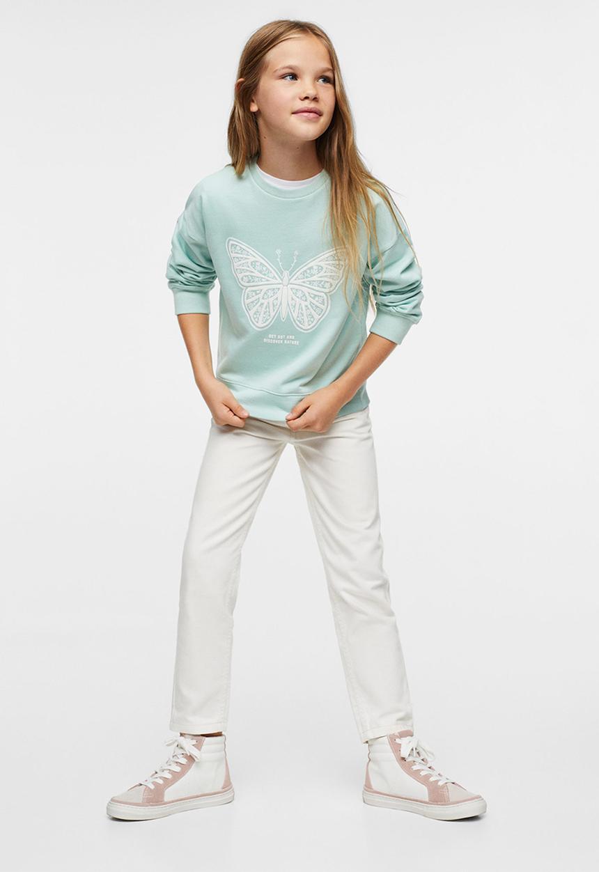 MANGO - Sweatshirt dublini - pastel green
