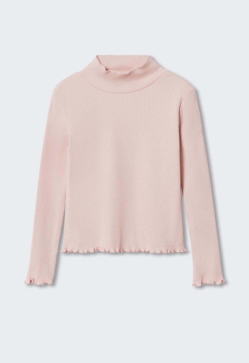 MANGO - T-shirt turborib - pink